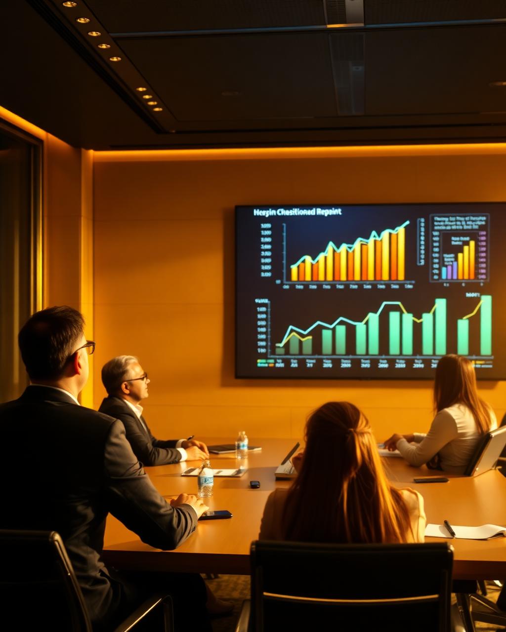 Confident leader presenting to a high-performance team